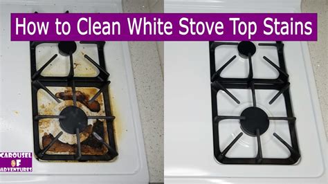 how to get stains off gas stove top